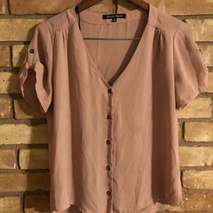 Dusty rose shirt with buttons